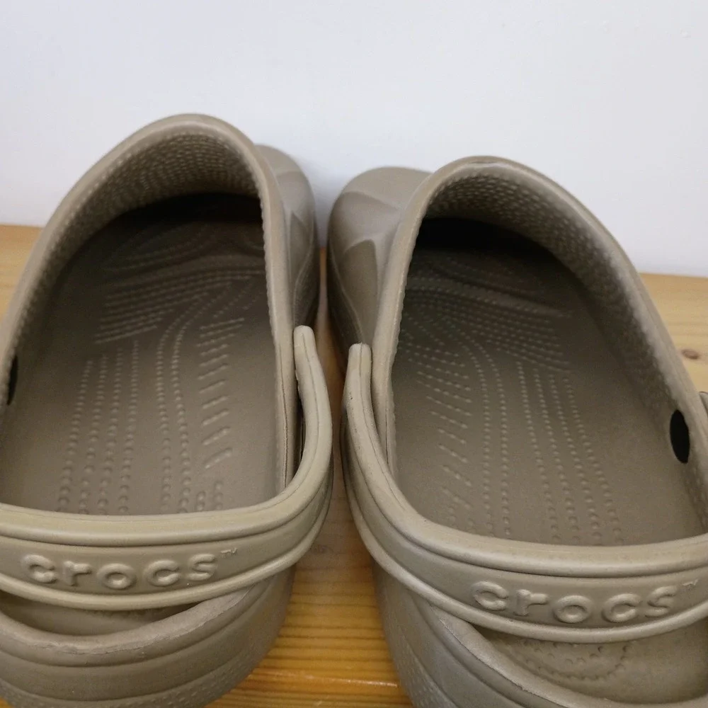 Crocs Endeavor Slip On Closed Toe Clog‎ Shoes Men's 12 Brown Khaki